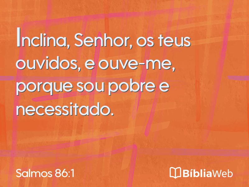 Salmos 86:1 em imagem para compartilhar