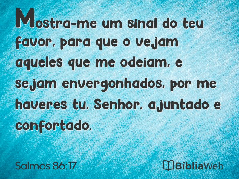 Salmos 86:17 em imagem para compartilhar