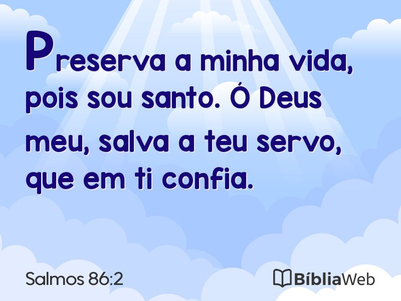 Salmos 86:2 em imagem para compartilhar