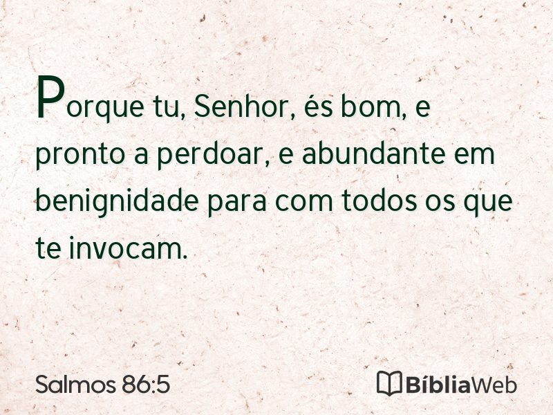 Salmos 86:5 em imagem para compartilhar
