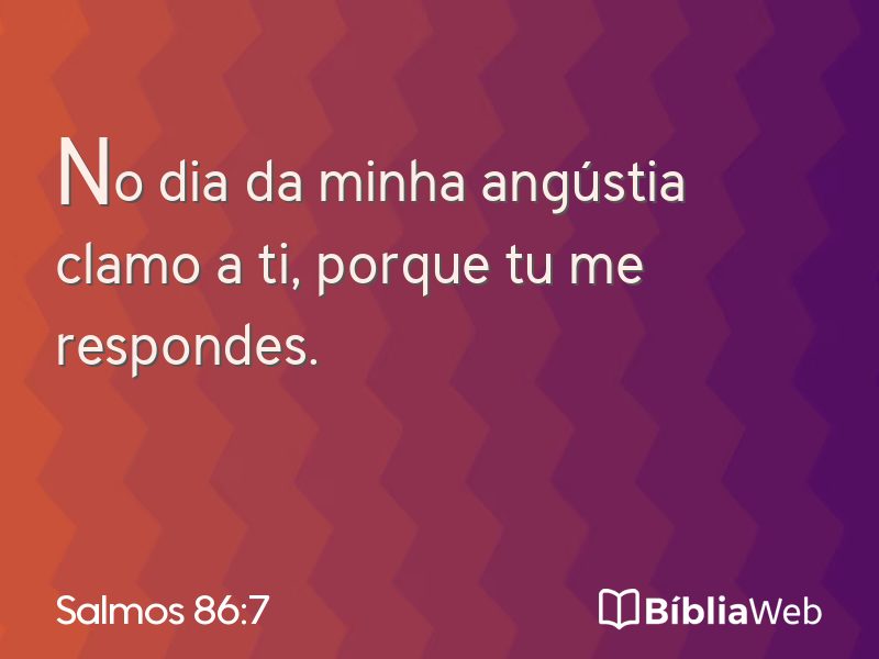 Salmos 86:7 em imagem para compartilhar