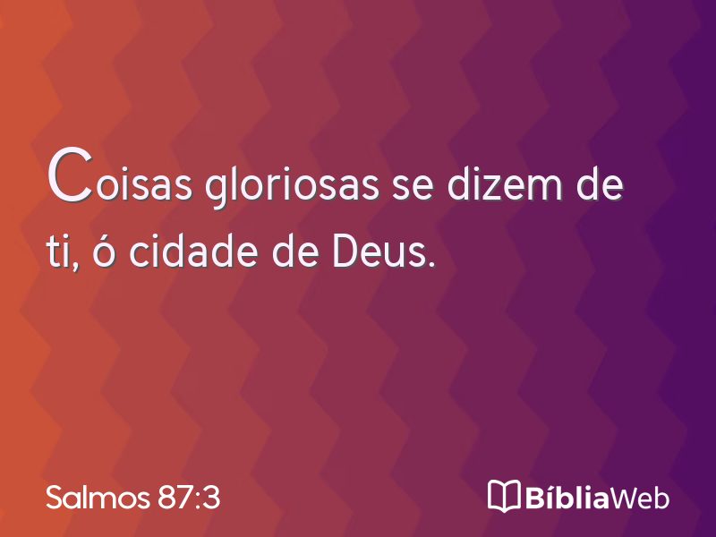 Salmos 87:3 em imagem para compartilhar