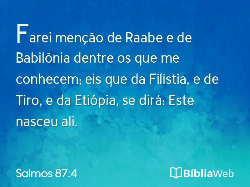 Salmos 87:4 em imagem para compartilhar