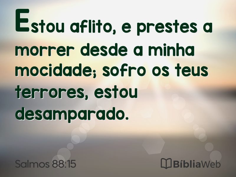Salmos 88:15 em imagem para compartilhar