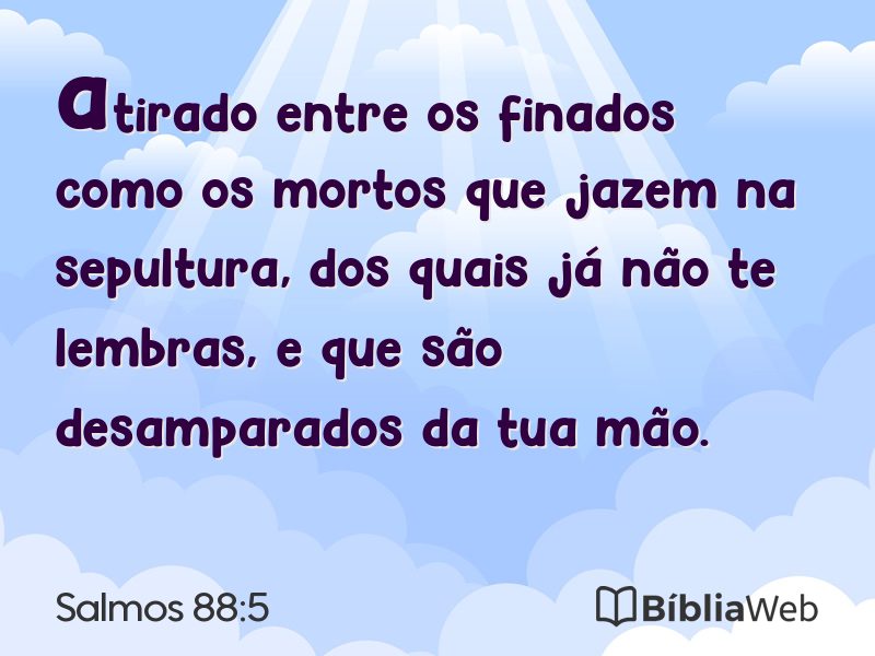 Salmos 88:5 em imagem para compartilhar