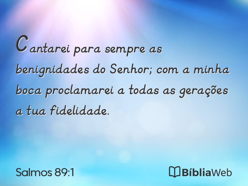 Salmos 89:1 em imagem para compartilhar