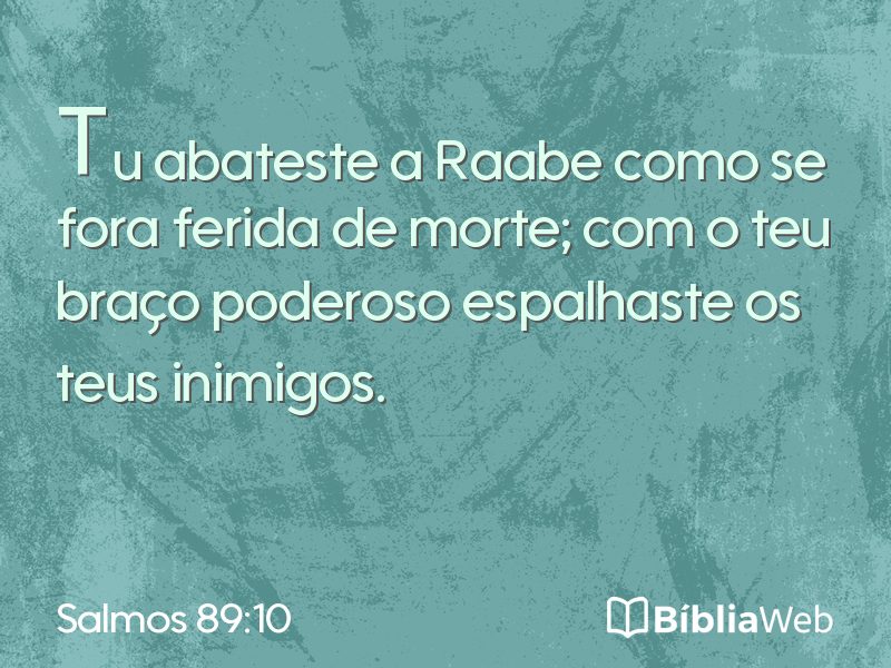 Salmos 89:10 em imagem para compartilhar