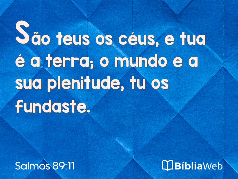 Salmos 89:11 em imagem para compartilhar