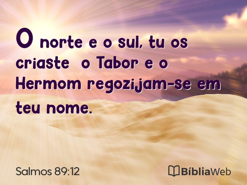 Salmos 89:12 em imagem para compartilhar