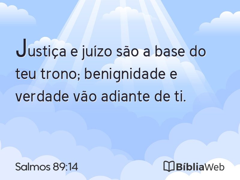 Salmos 89:14 em imagem para compartilhar