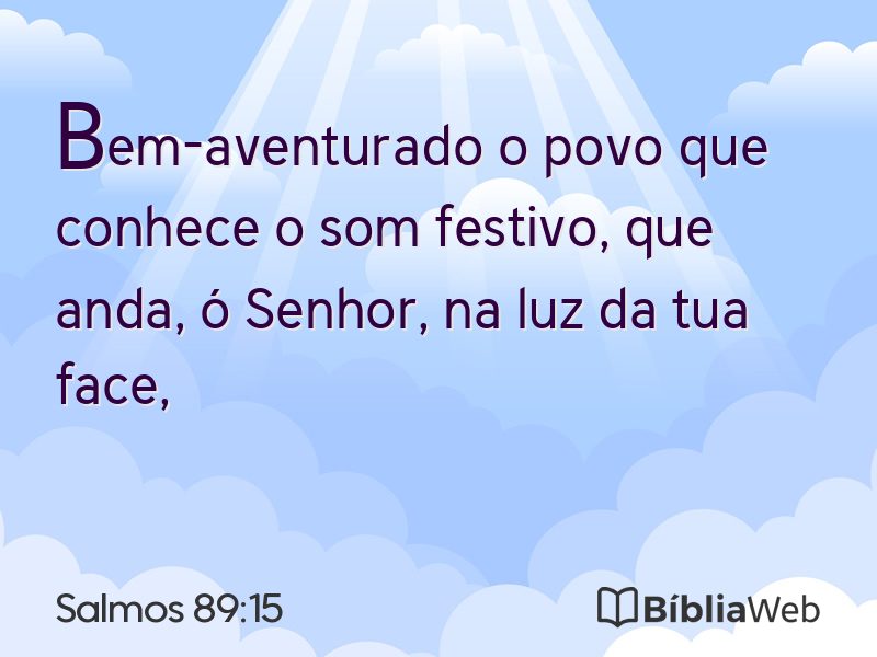 Salmos 89:15 em imagem para compartilhar