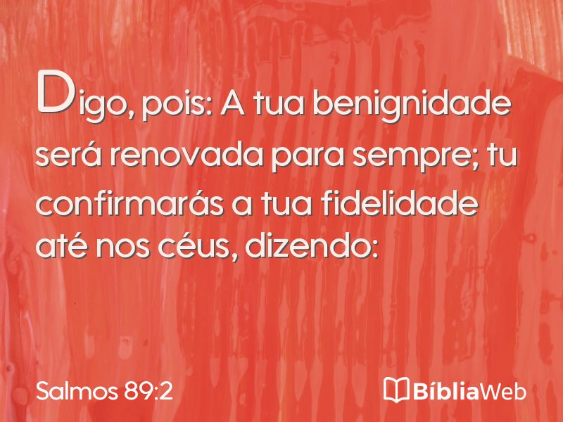 Salmos 89:2 em imagem para compartilhar