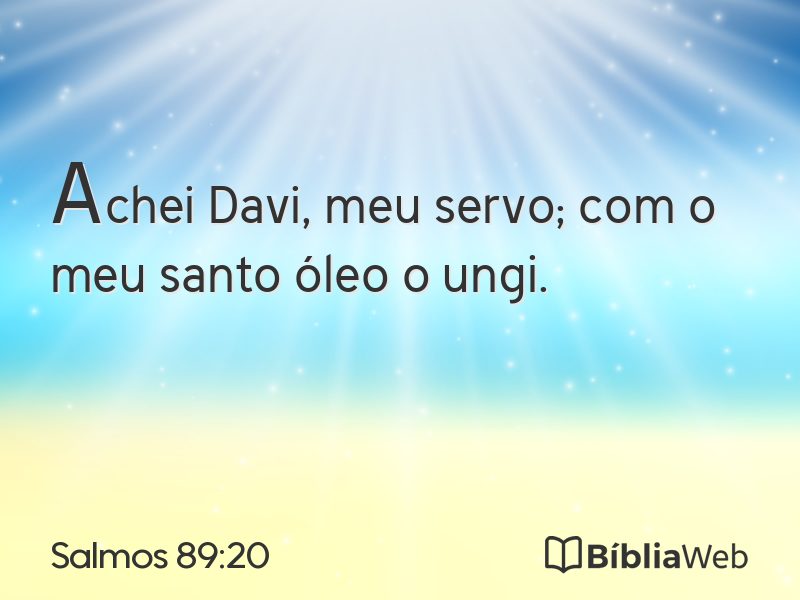 Salmos 89:20 em imagem para compartilhar