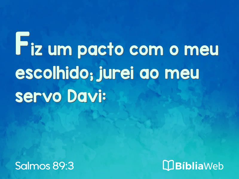 Salmos 89:3 em imagem para compartilhar