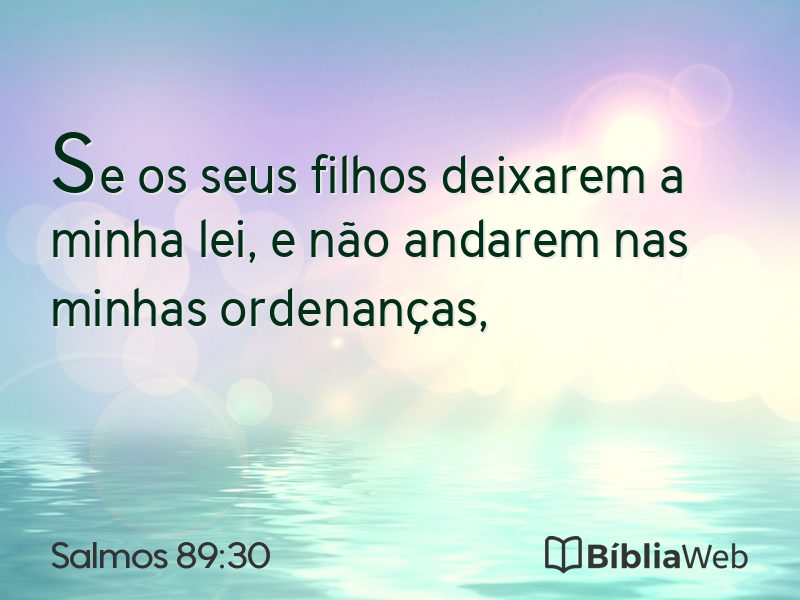 Salmos 89:30 em imagem para compartilhar