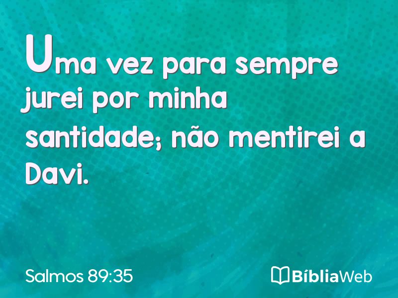 Salmos 89:35 em imagem para compartilhar