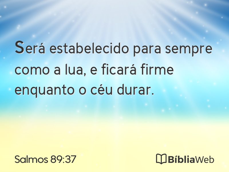 Salmos 89:37 em imagem para compartilhar