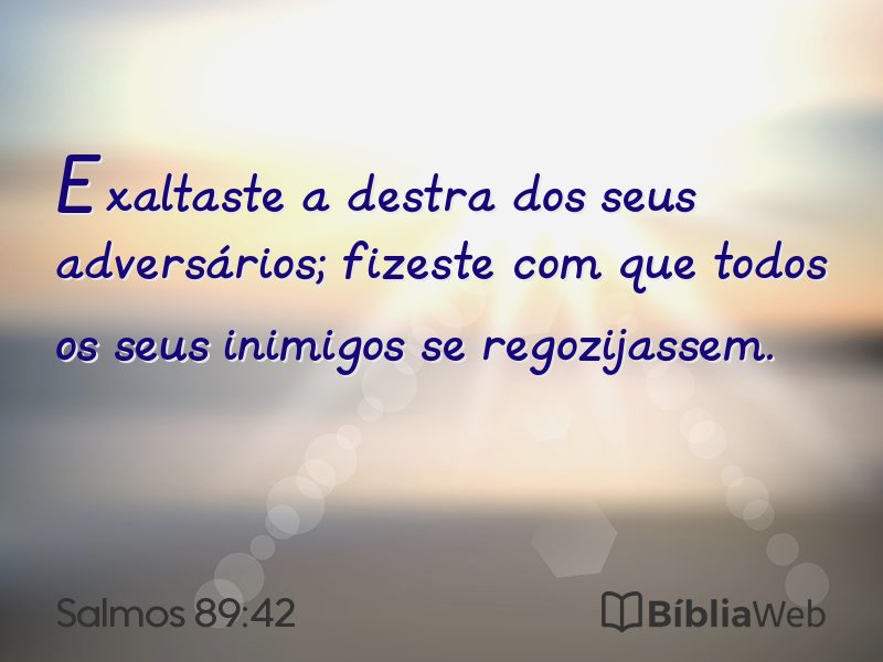 Salmos 89:42 em imagem para compartilhar