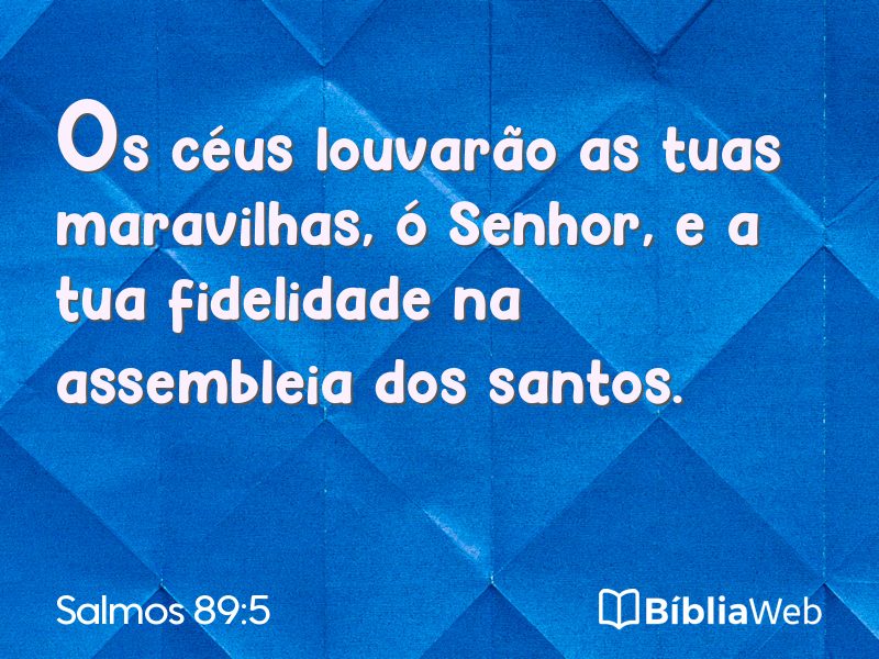 Salmos 89:5 em imagem para compartilhar