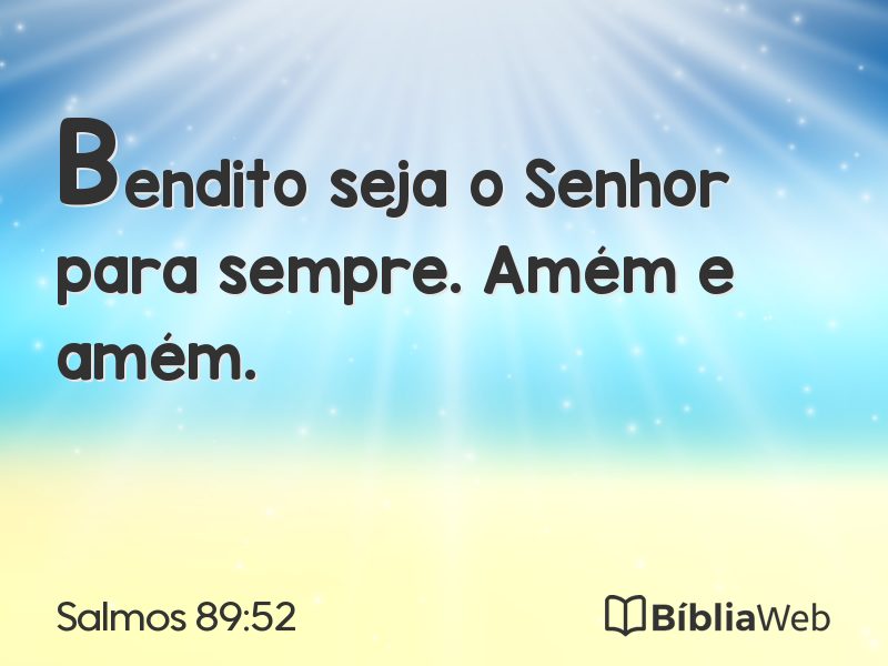 Salmos 89:52 em imagem para compartilhar
