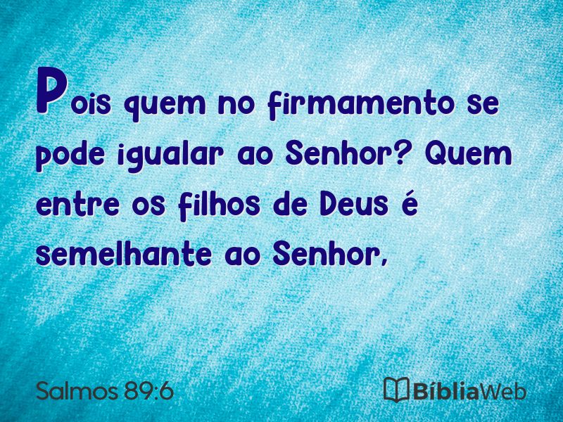 Salmos 89:6 em imagem para compartilhar