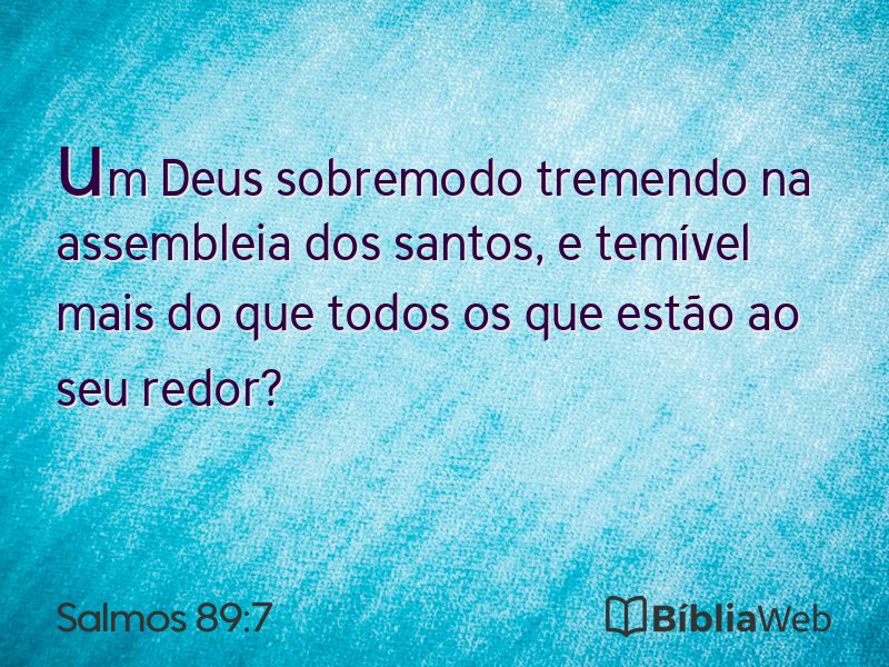 Salmos 89:7 em imagem para compartilhar