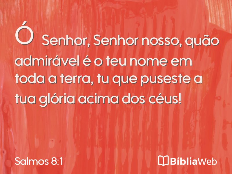 Salmos 8:1 em imagem para compartilhar