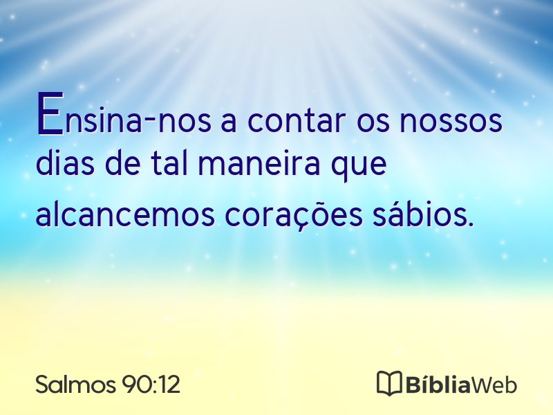 Salmos 90:12 em imagem para compartilhar