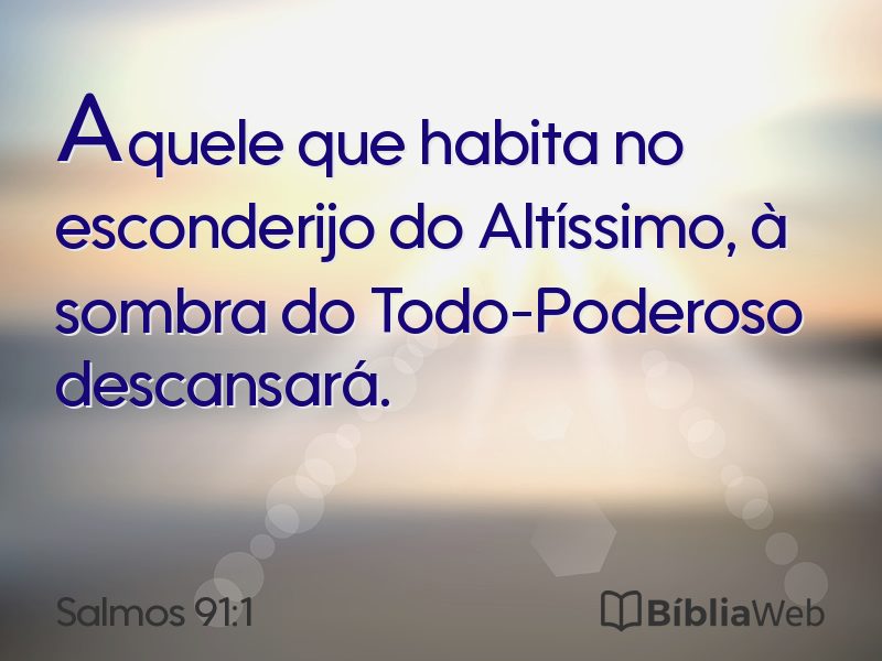 Salmos 91:1 em imagem para compartilhar