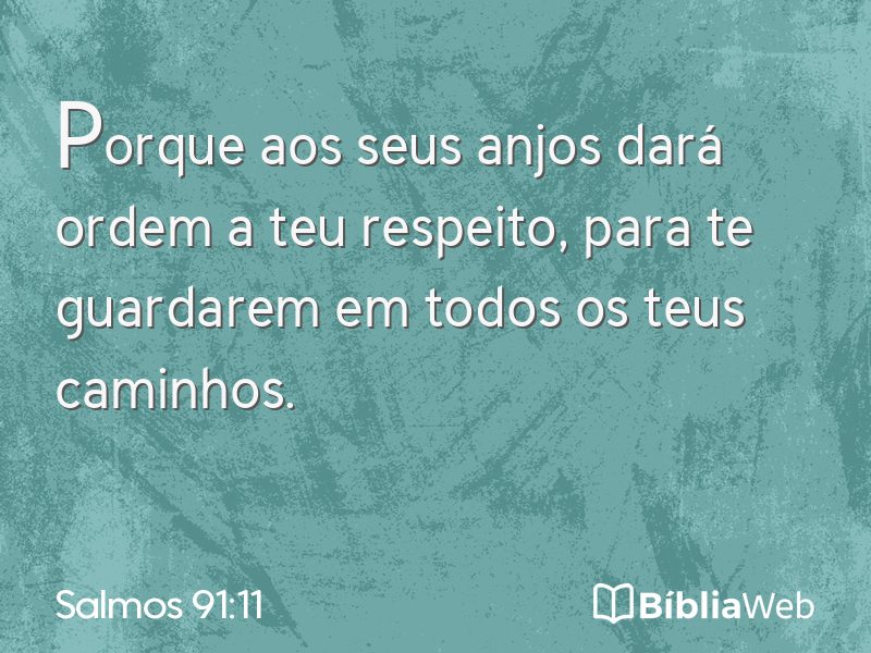 Salmos 91:11 em imagem para compartilhar