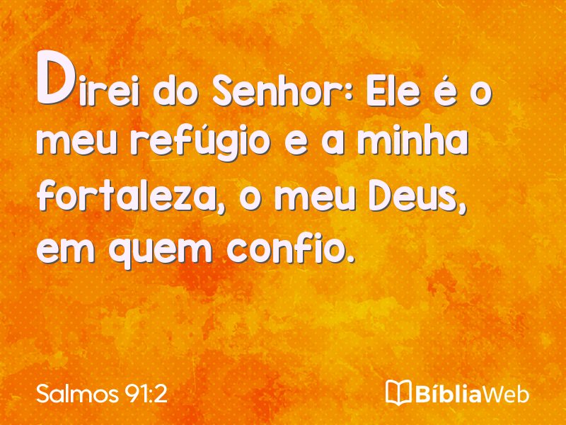 Salmos 91:2 em imagem para compartilhar