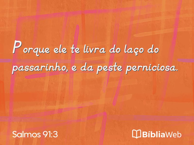 Salmos 91:3 em imagem para compartilhar