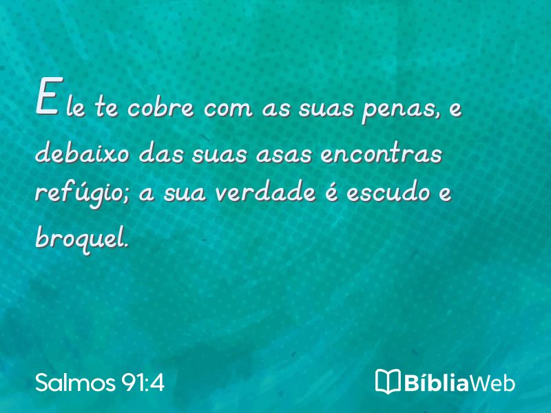 Salmos 91:4 em imagem para compartilhar