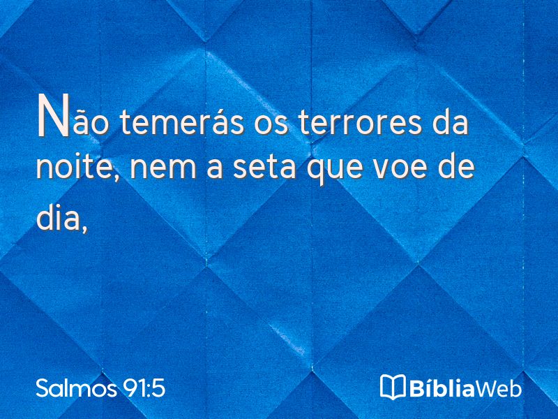 Salmos 91:5 em imagem para compartilhar