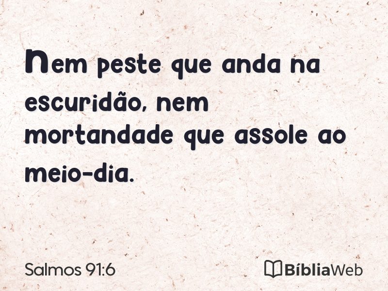 Salmos 91:6 em imagem para compartilhar