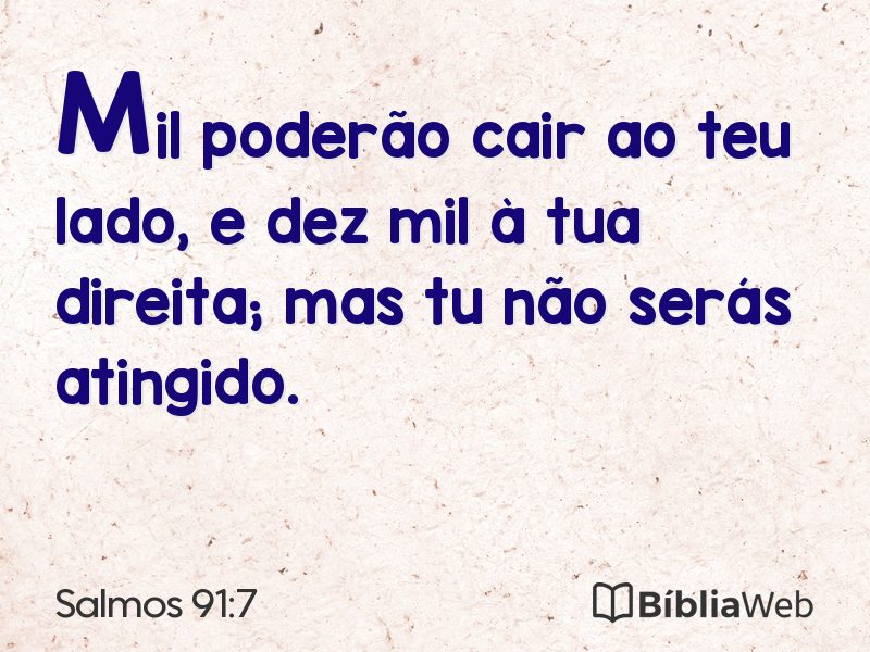 Salmos 91:7 em imagem para compartilhar