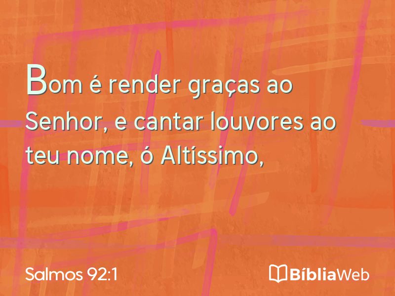 Salmos 92:1 em imagem para compartilhar