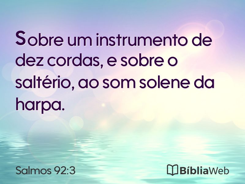 Salmos 92:3 em imagem para compartilhar