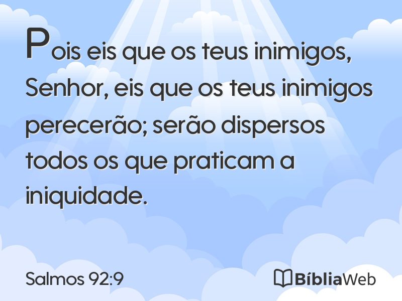 Salmos 92:9 em imagem para compartilhar