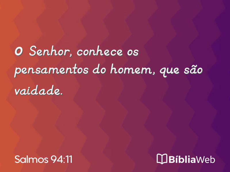 Salmos 94:11 em imagem para compartilhar