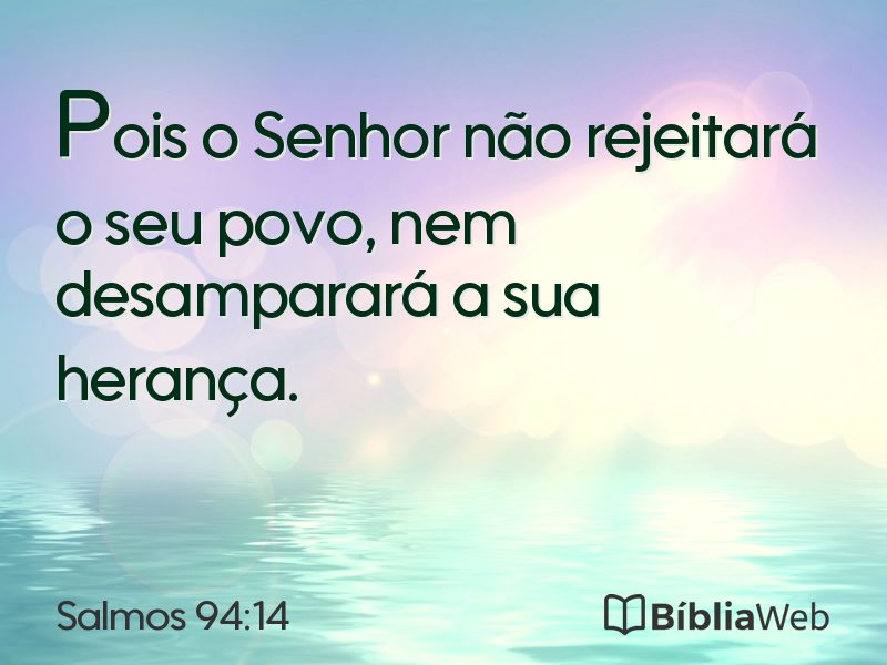 Salmos 94:14 em imagem para compartilhar