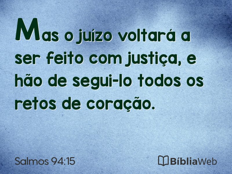 Salmos 94:15 em imagem para compartilhar