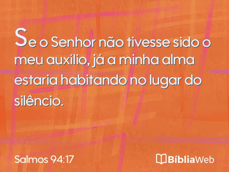 Salmos 94:17 em imagem para compartilhar
