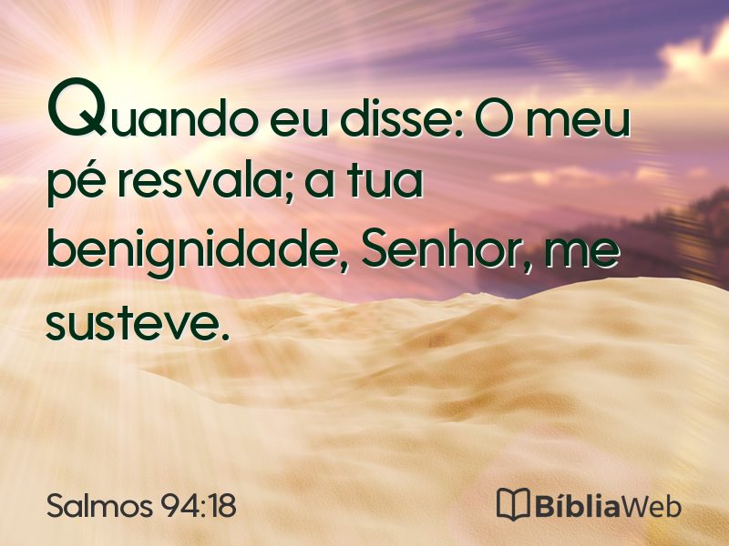 Salmos 94:18 em imagem para compartilhar