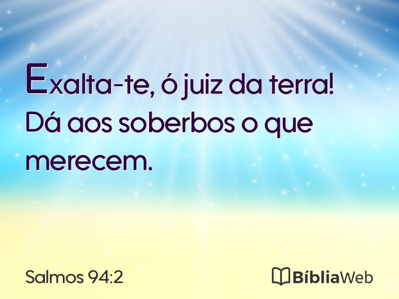 Salmos 94:2 em imagem para compartilhar
