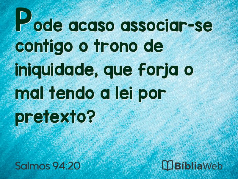 Salmos 94:20 em imagem para compartilhar