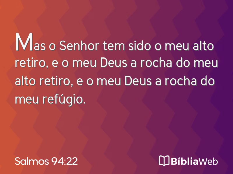 Salmos 94:22 em imagem para compartilhar