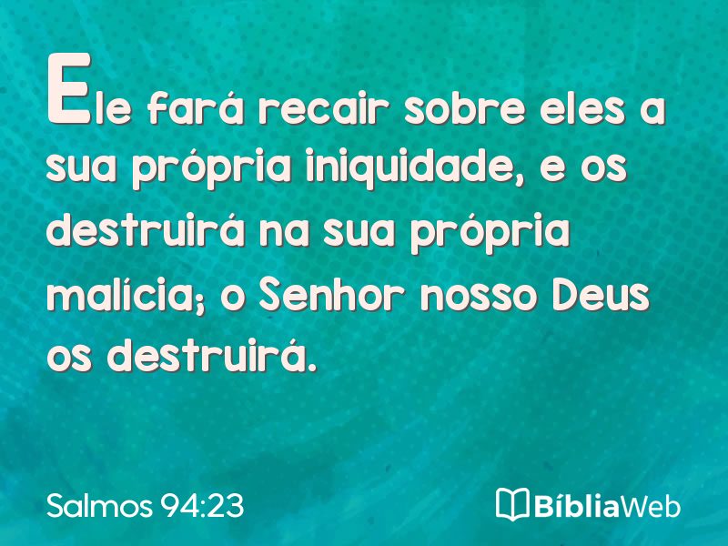 Salmos 94:23 em imagem para compartilhar