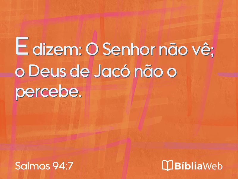 Salmos 94:7 em imagem para compartilhar