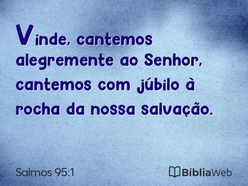 Salmos 95:1 em imagem para compartilhar